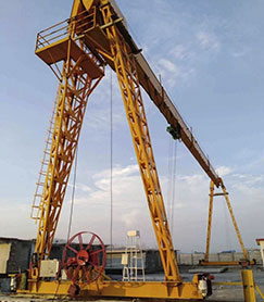 This is a 10T-gantry crane manufactured and installed for an Indonesian customer.